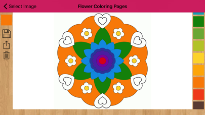 Flower Coloring Pages Mandala Screenshot