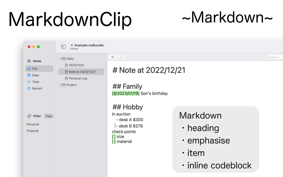 #1. Markdown Clip (macOS) 由: Tomoaki Yagishita
