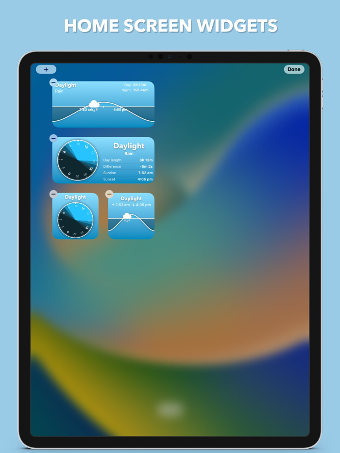 Sunrise Sunset Widget
