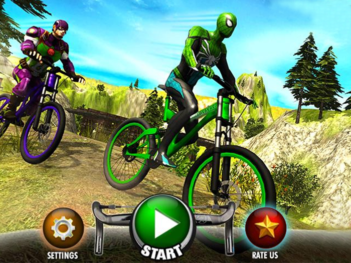 Superhero BMX Bicycle Stunts