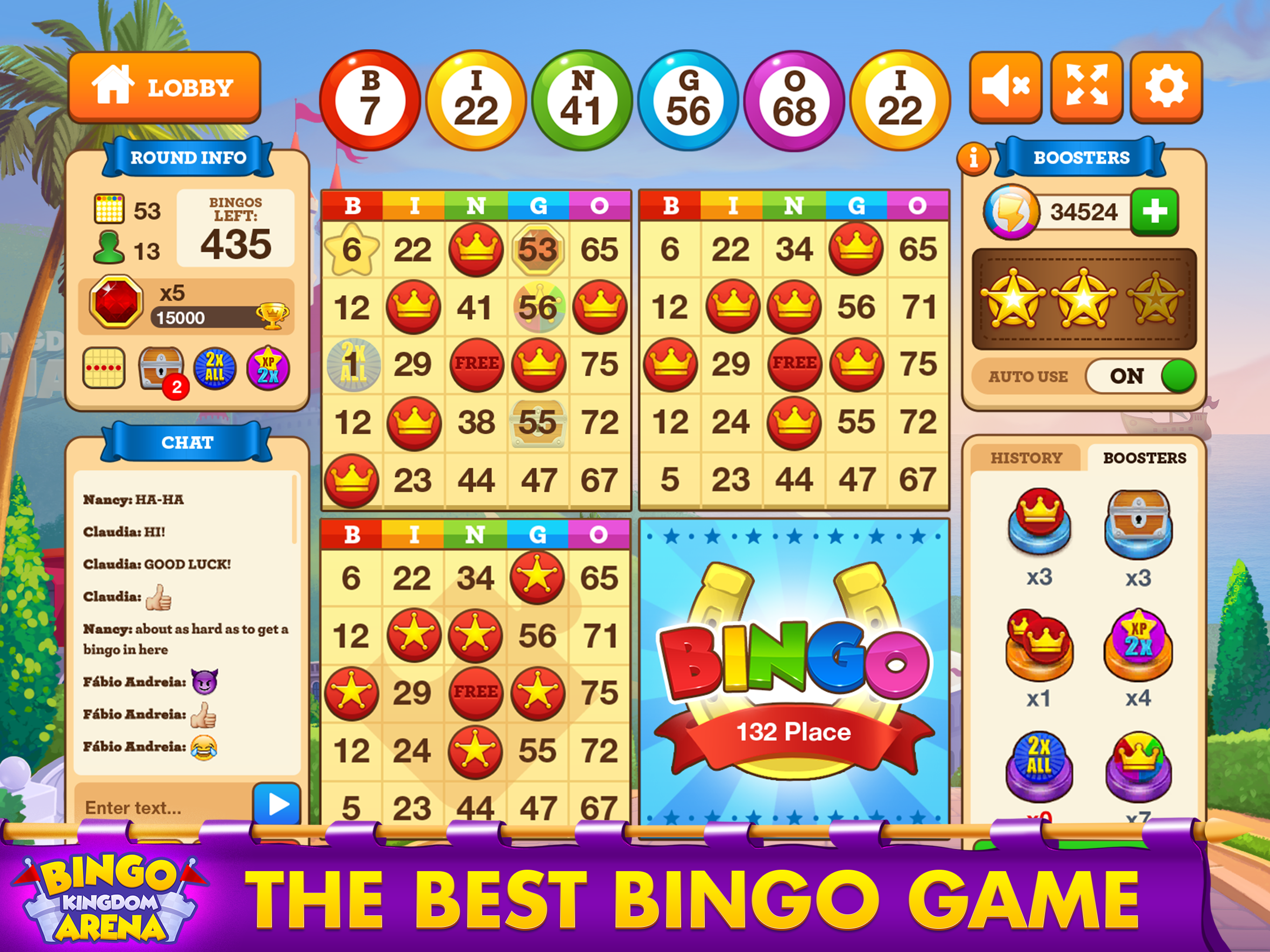 Bingo Kingdom Arena Bingo Game
