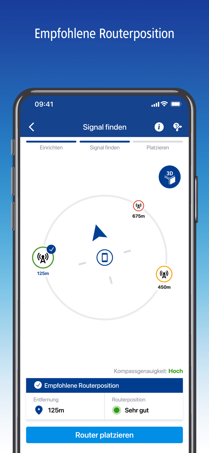 1and1 5G Signal Kompass