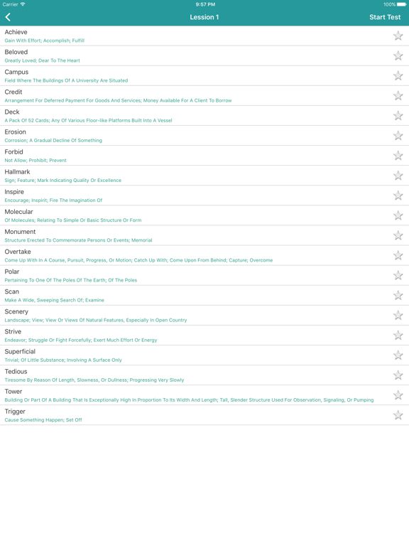 IELTS 4000 Academic Words Pro iPad screenshot