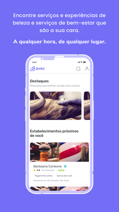 Avec: serviços de beleza Screenshot