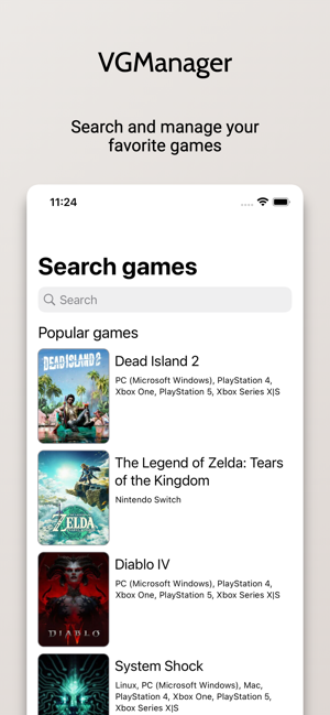 ‎VGManager Screenshot
