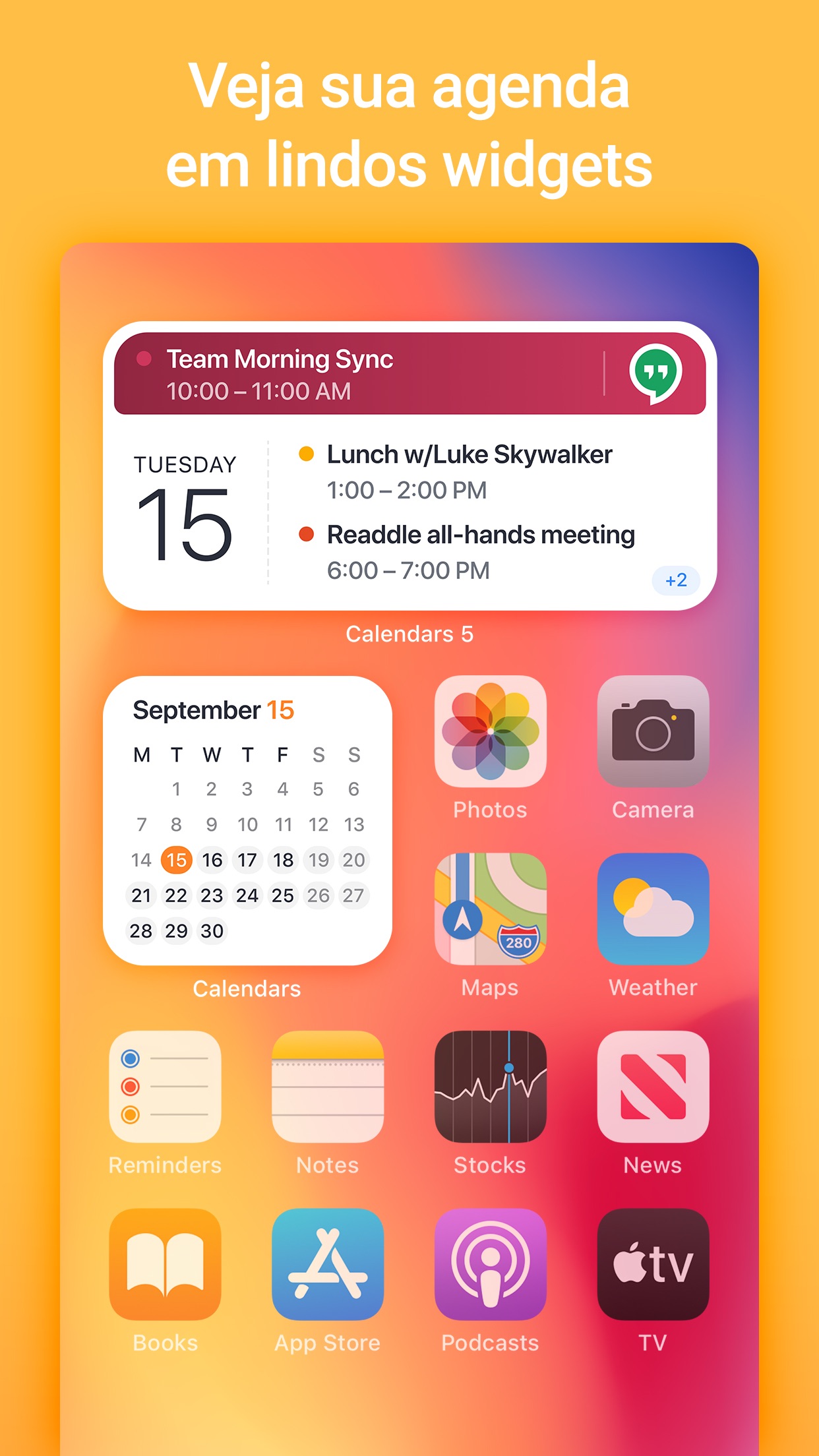 Screenshot do app Calendars 5 da Readdle