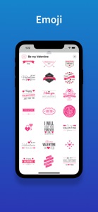 Valentines Day stickers emoji screenshot #2 for iPhone