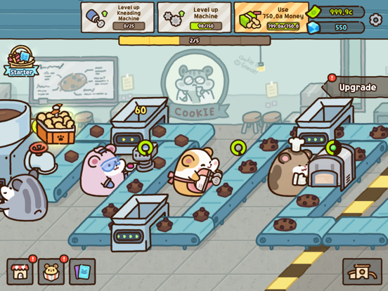 Tycoon Hamster Cookie Factory iPad screenshot 7 - Games app
