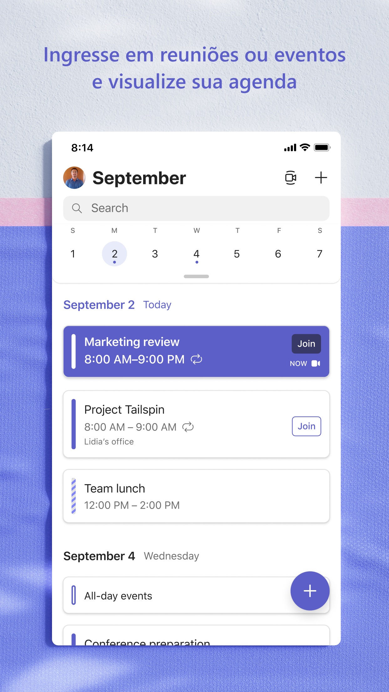 Screenshot do app Microsoft Teams