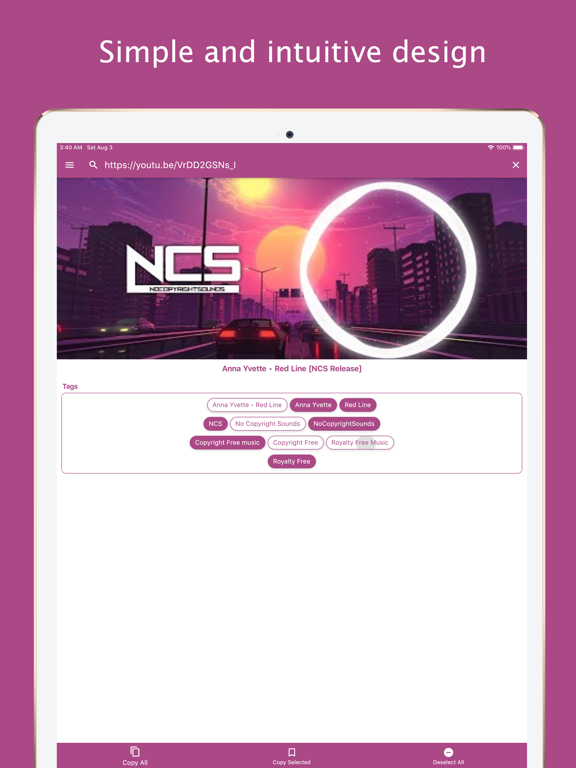 Tags for YT iPad screenshot 5 - Utilities app