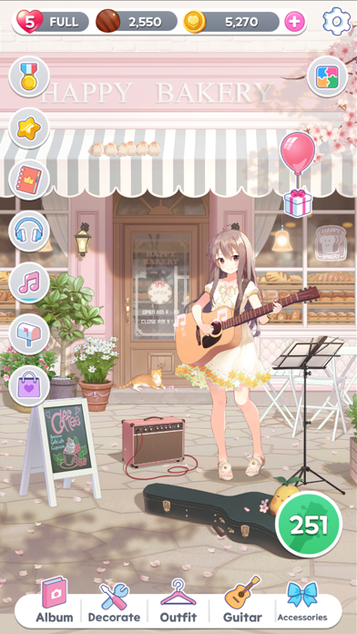 Guitar Girl Match 3 Screenshot