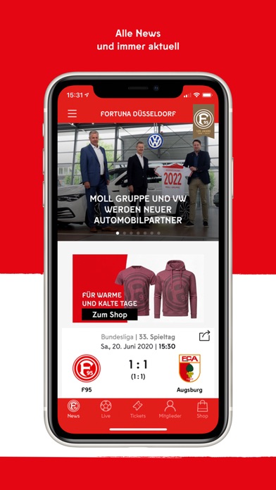 Fortuna Düsseldorf App Screenshot