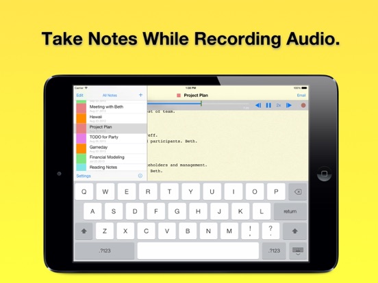 Screenshot #4 pour Audio Notebook: Voice Recorder