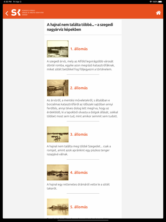 Somogyi-könyvtár iPad screenshot