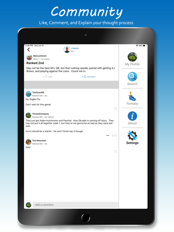 RancUp iPad screenshot 4 - Sports app