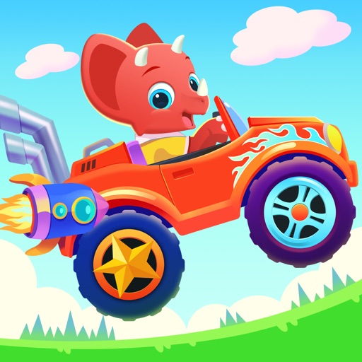 Dinosaur Car games for kids iOS App