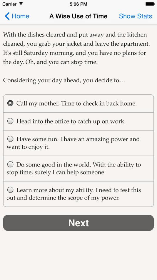 #4. A Wise Use of Time (iOS) By: Choice of Games LLC
