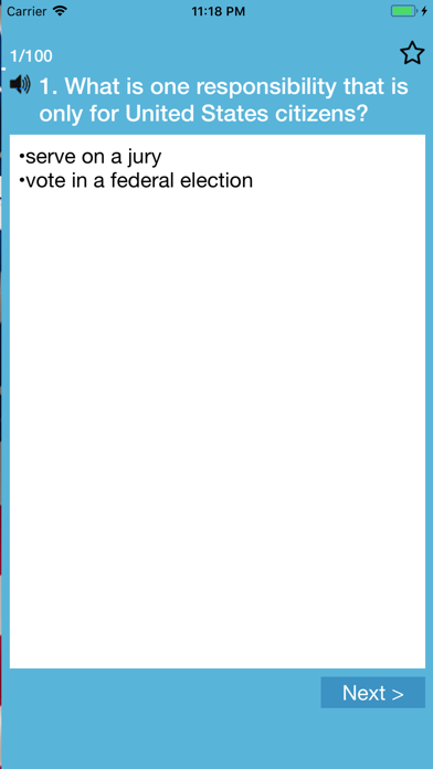 US Citizenship Test 2024 Screenshot