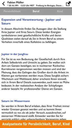 Screenshot von AstroStar: Horoskope Berechnen auf dem iPhone 2