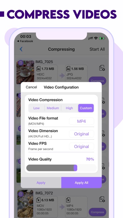 Video Compressor & Reduce size Screenshot