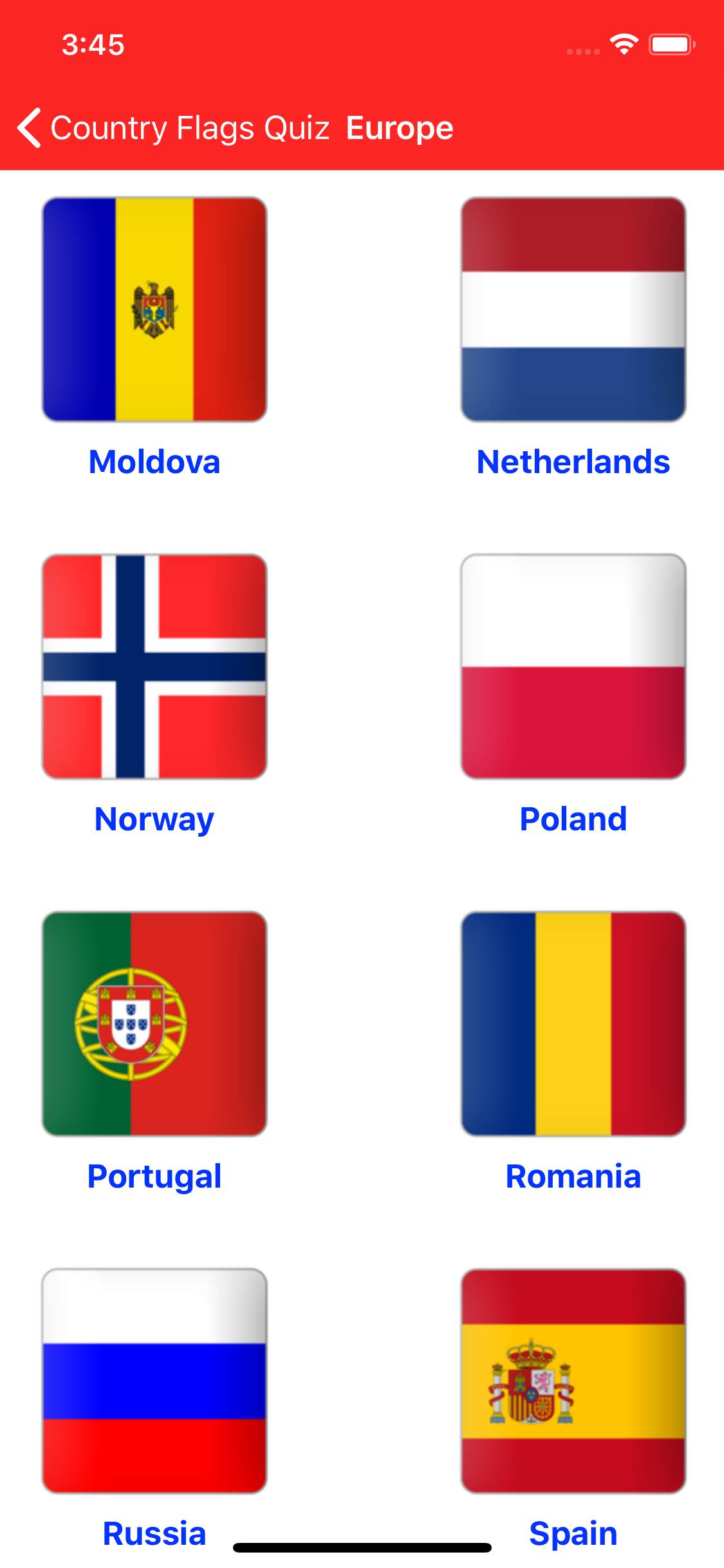 Learn Countries Flags Quiz