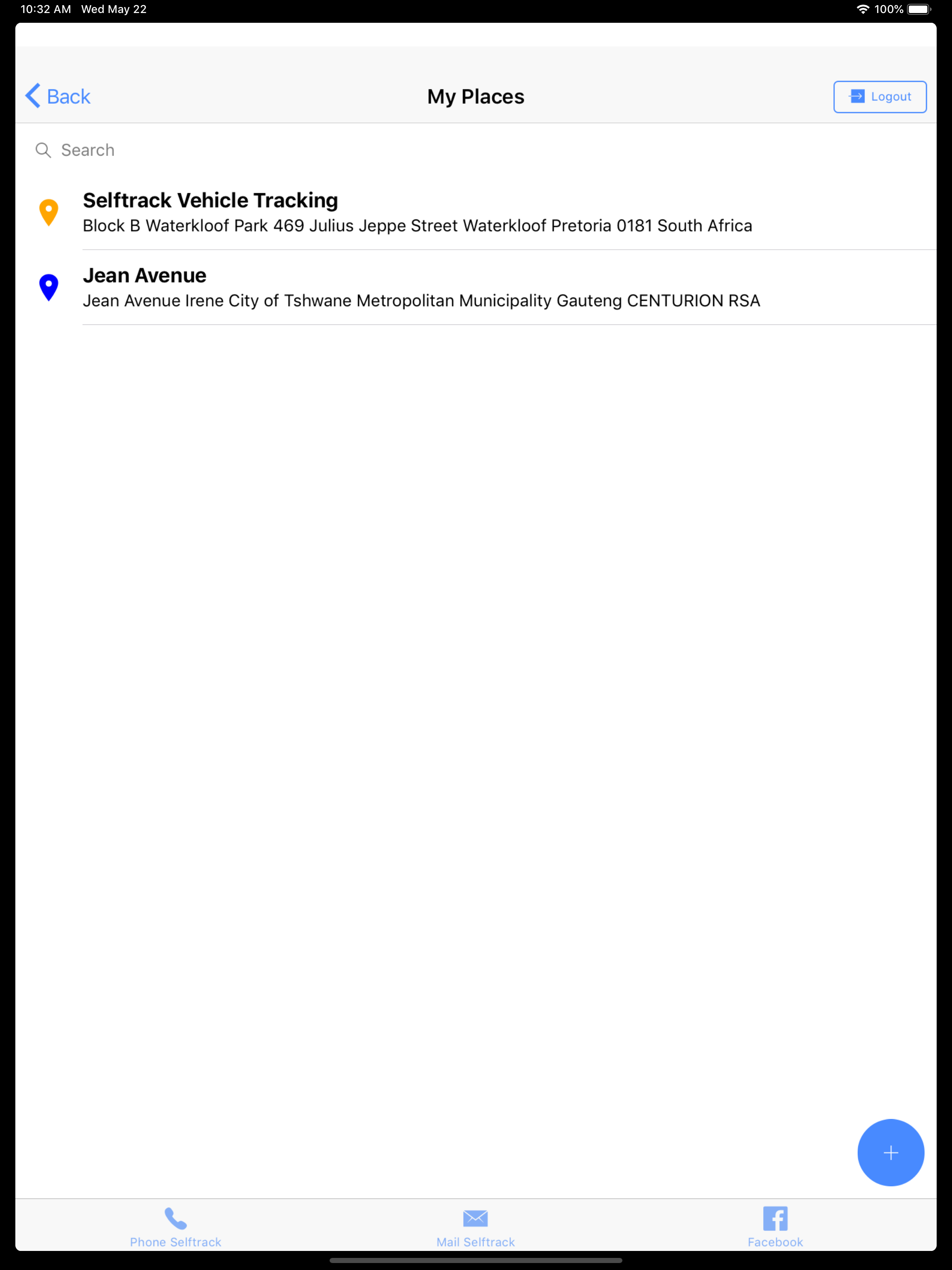 Selftrack Tracking