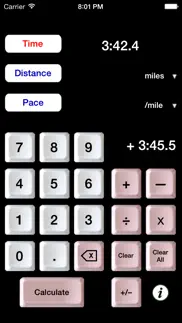 athlete's calculator iphone screenshot 2