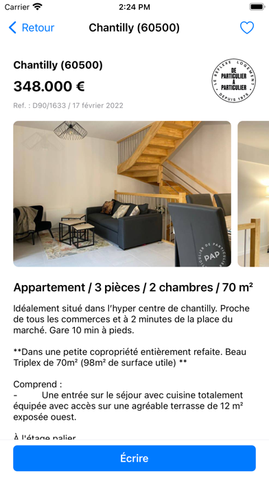 PAP immobilier vente location Screenshot