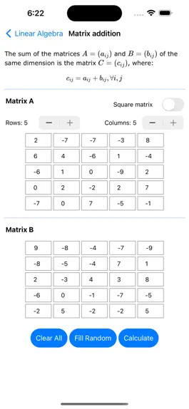 Game screenshot Linear Algebra - Matrix Solver hack