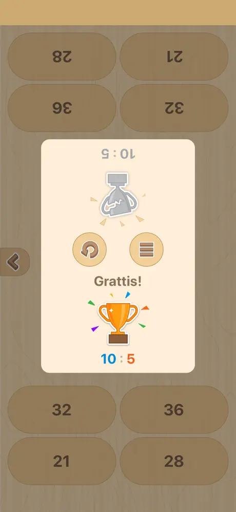 Multiplikationstabellen, spel