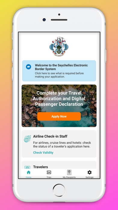 Screenshot #1 pour Seychelles E-Border