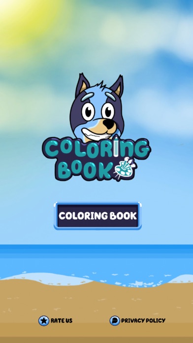 Coloring Bluey by number Screenshot