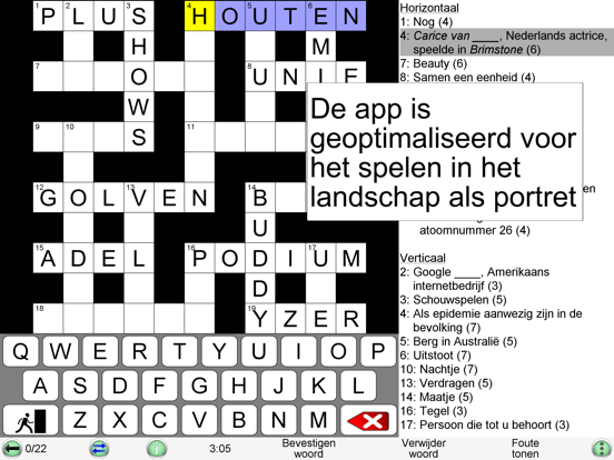 Nederlands Kruiswoordraadsel iPad app afbeelding 7