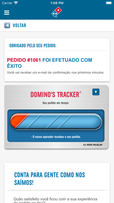 Domino's Pizza Brasil Screenshot