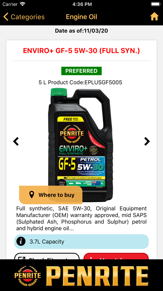 #7. Product Selector (iOS) 由: Penrite Oil Company