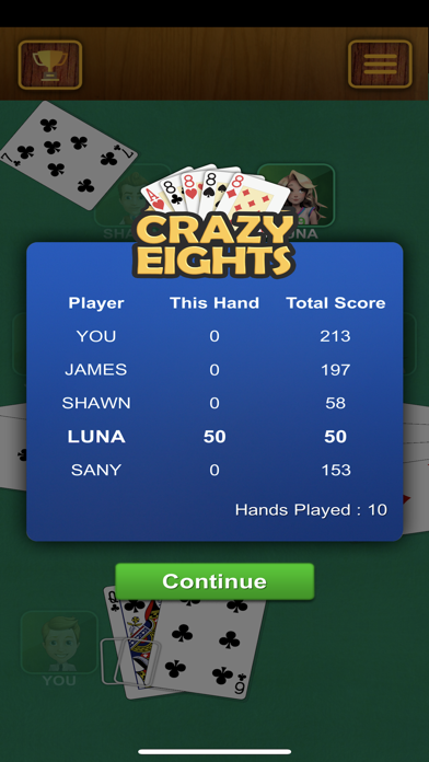 Crazy Eights - Classic Cards Screenshot