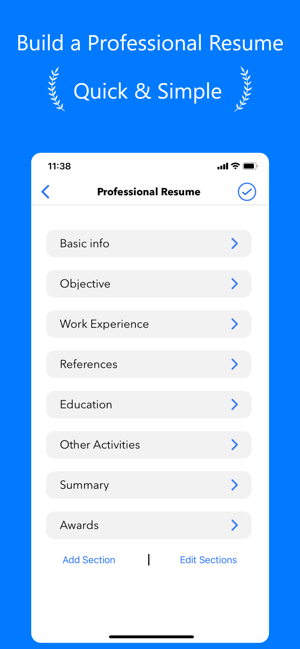 ‎Resume Builder⁺ Screenshot