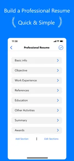 Resume Builder⁺: Screenshot 1 von 4