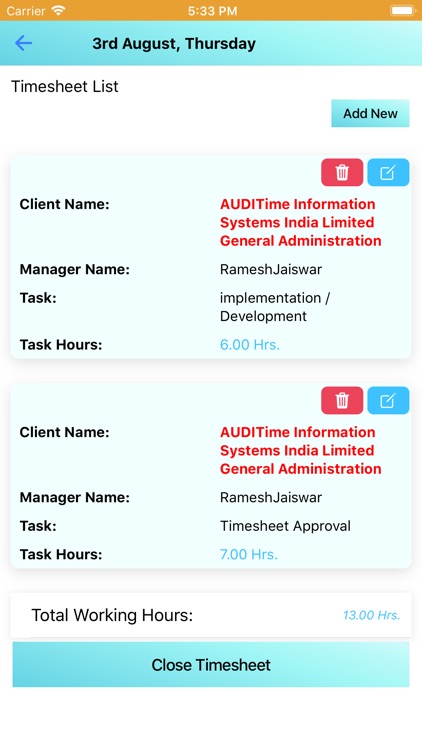 TimesheetAQML screenshot-4