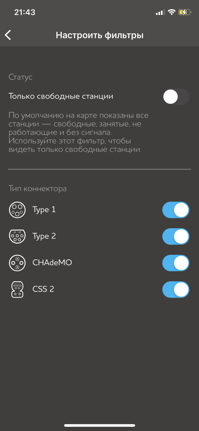 Zevs - карта зарядок