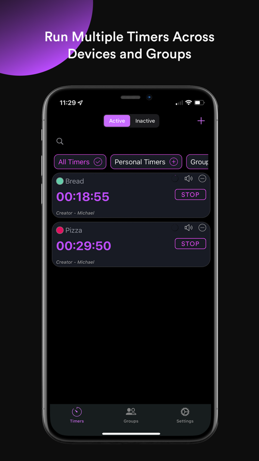 #1. Synced Timer Plus (iOS) Podle: Michael Boeding