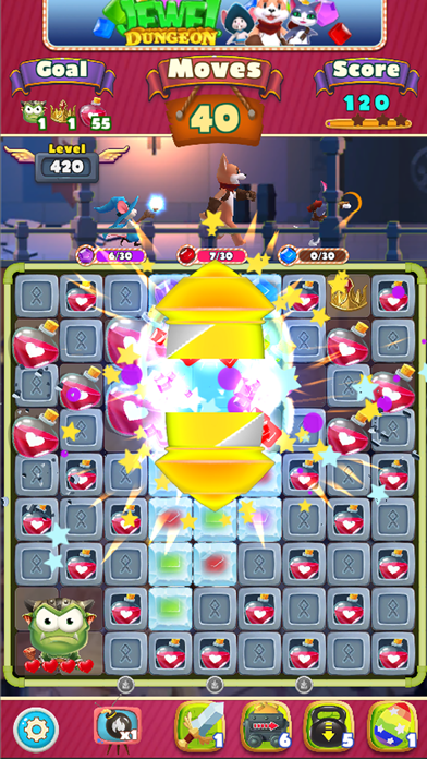 Jewel Dungeon Match 3 Screenshot