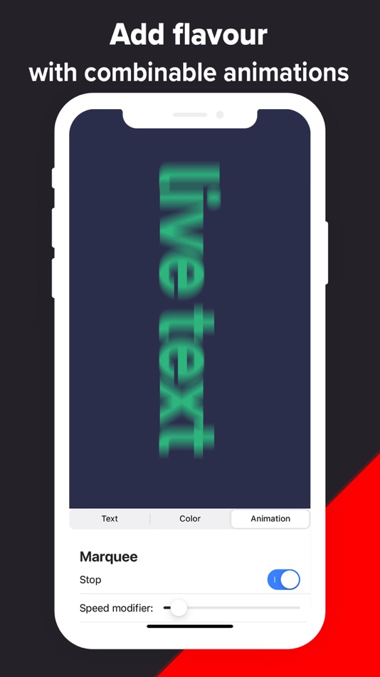 #2. Live text - Text flasher (iOS) Podle: Stanimir Petrov
