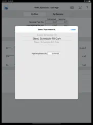 hvac pipe sizer - gas plus ipad images 3