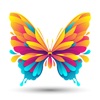 Glossy Butterflies Stickers icon