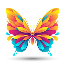 Glossy Butterflies Stickers