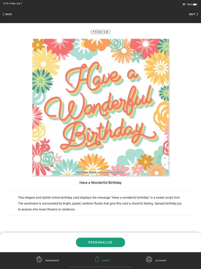 BirthdayAlarm: eCard Reminders on the App Store