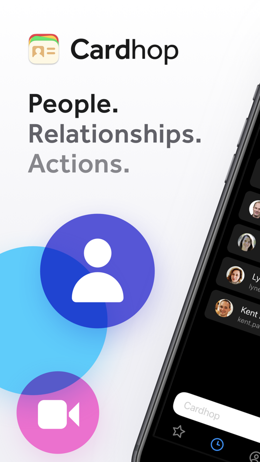 #1. Cardhop Contacts (iOS) By: Flexibits Inc.