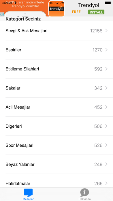 Hazır SMS Mesajlar SMS Deposu Screenshot