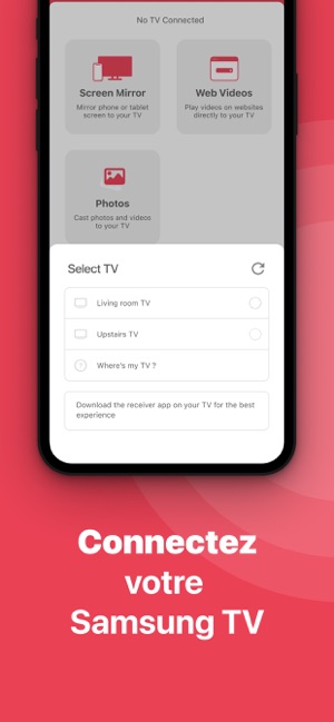 Screen Mirroring Samsung TV dans l'App Store